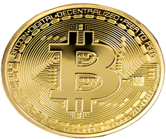 Bitcoin-Aufkleber, gold, 100 mm  Ø
