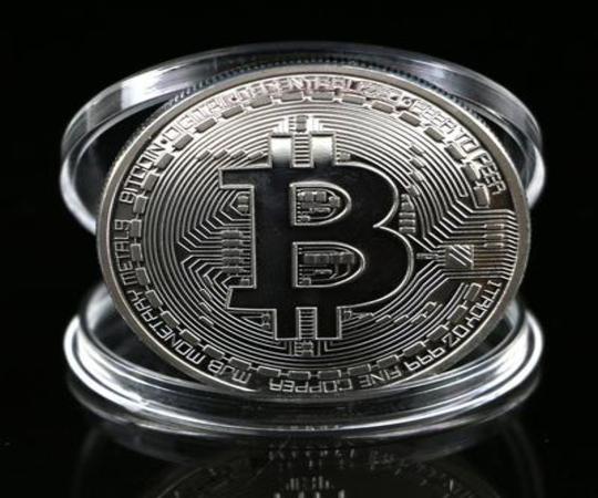 COIN - Bitcoin-Münze, silber