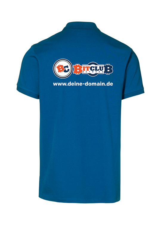 Poloshirt Herren - "Bitclub-Network", 2-fbg.